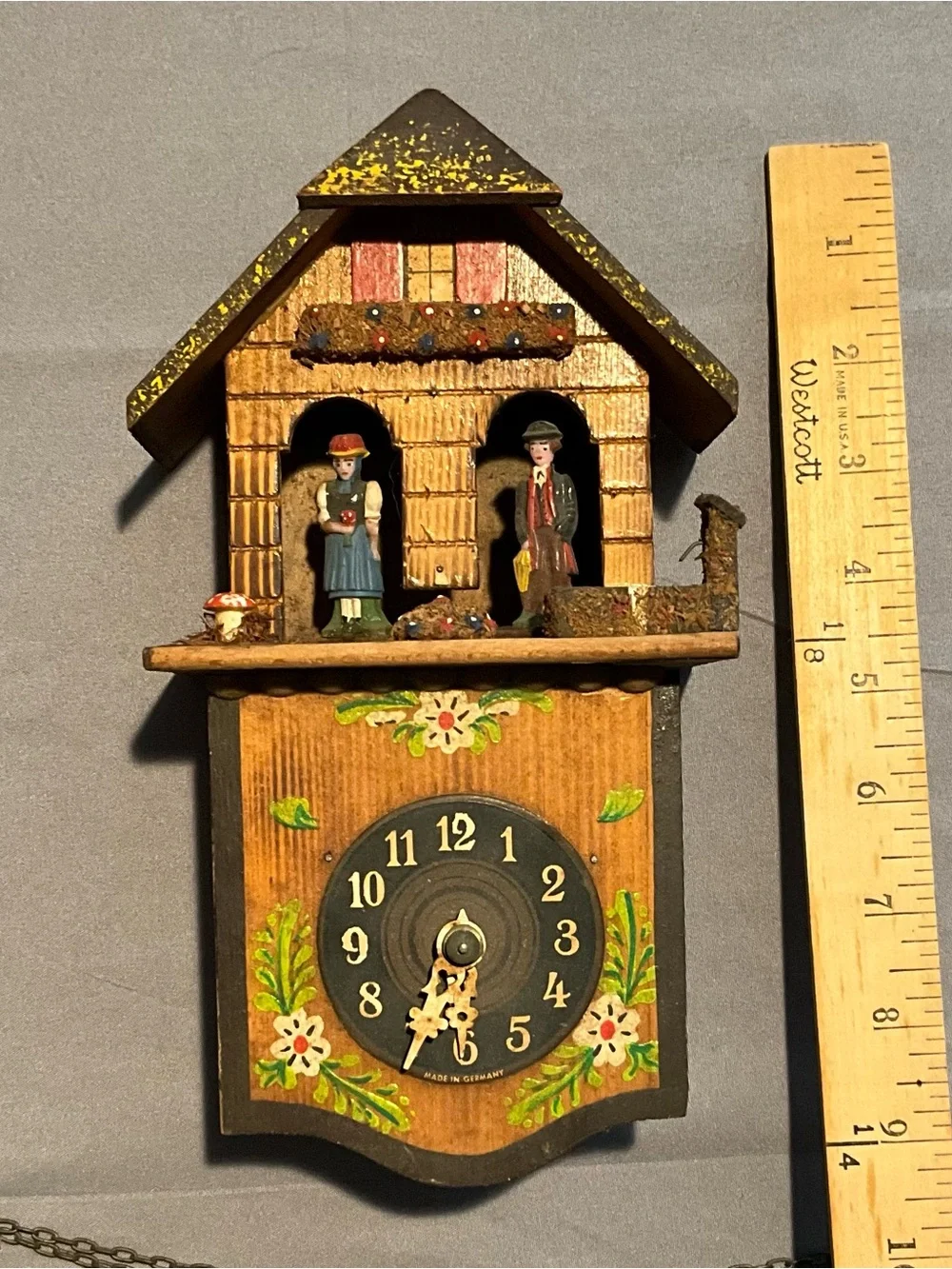 Vintage Made in Germany Non Working Cuckoo Clock Home Decor Or Repair